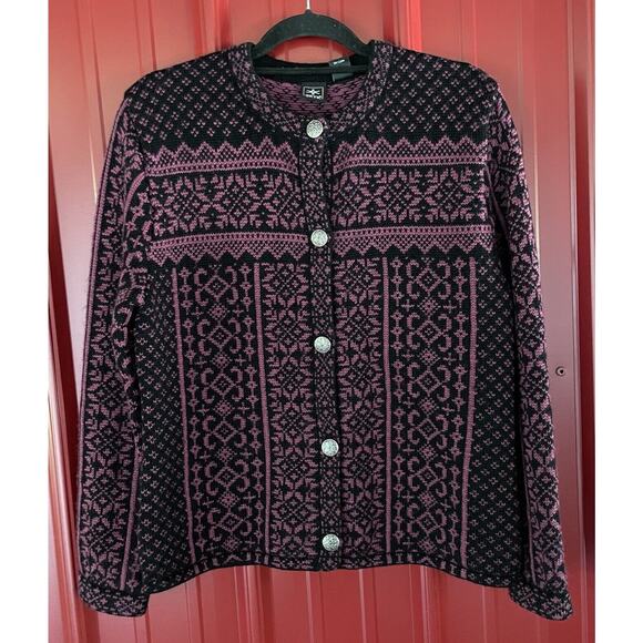 Skyr‎ Sweater Wool Cardigan Button Up Vintage Heavyweight Womens Medium - Picture 1 of 7